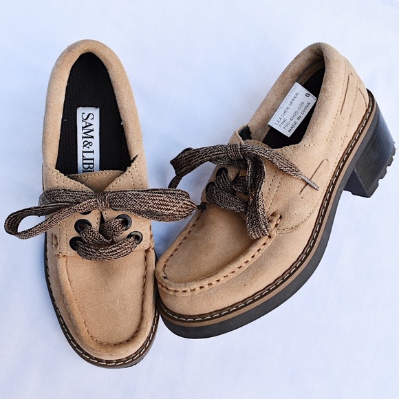 Sam & Libby Shoes - Sam & Libby Suede Leather Lace-up Oxfords